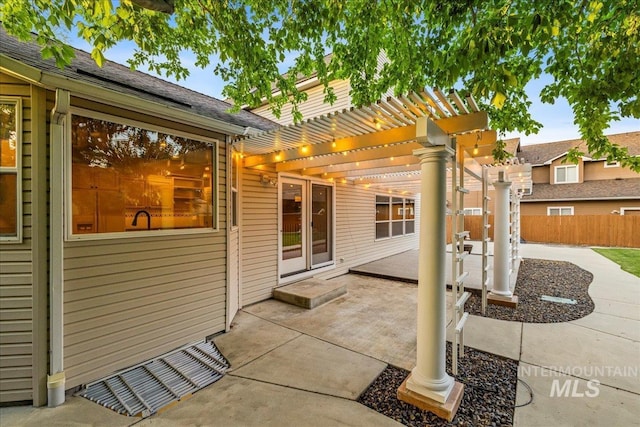 2920 S Givens Way, Meridian, ID 83642 - view of patio / terrace featuring fence and a pergola