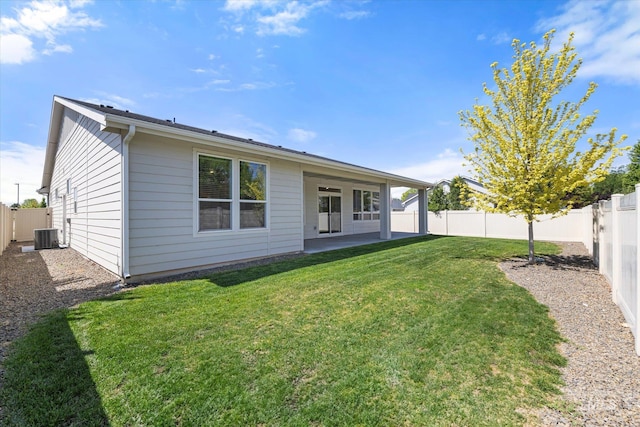 1866 W Windswept Dr, Meridian, ID 83646 - back of house featuring a fenced backyard and a patio