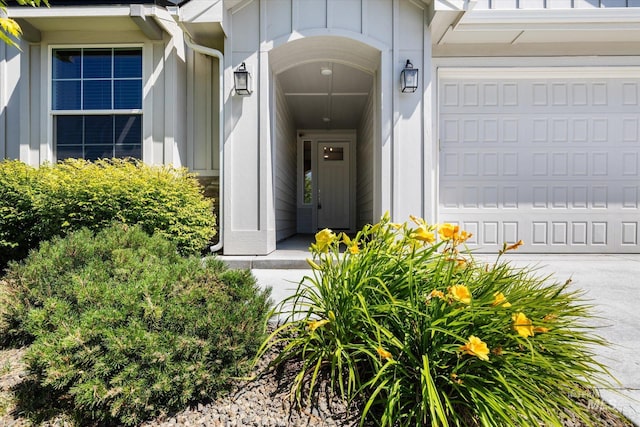 1866 W Windswept Dr, Meridian, ID 83646 - view of exterior entry featuring board and batten siding