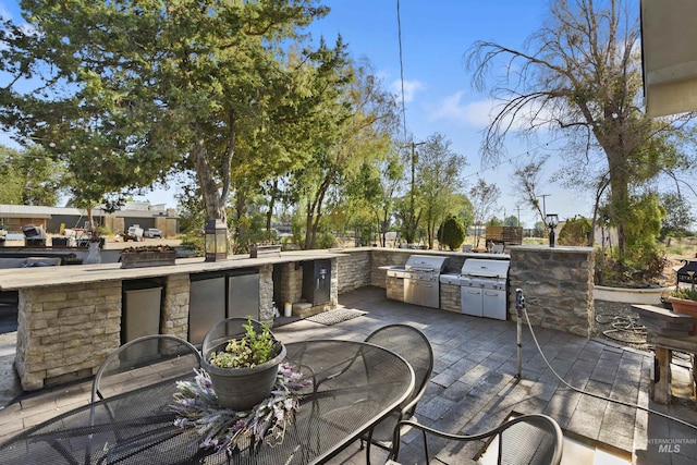 view of patio / terrace featuring area for grilling and grilling area