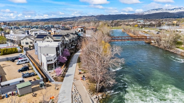 3472 N Prospect Ln, Garden City, ID 83714 - aerial view with a water and mountain view and a residential view
