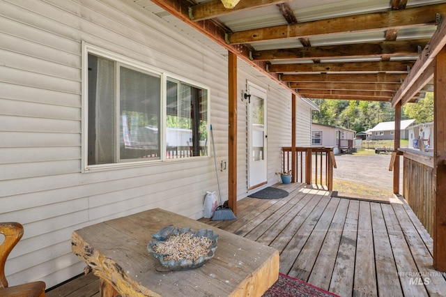 view of wooden terrace