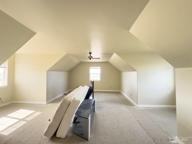 166 Eric Rd, Shoshone, ID 83352 - bonus room with carpet flooring, baseboards, vaulted ceiling, and ceiling fan