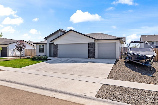 view of front facade with a garage