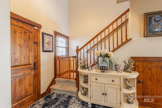 entrance foyer with a high ceiling