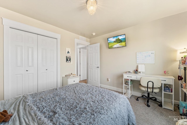 12817 Ironstone Dr, Nampa, ID 83651 - carpeted bedroom featuring baseboards and a closet