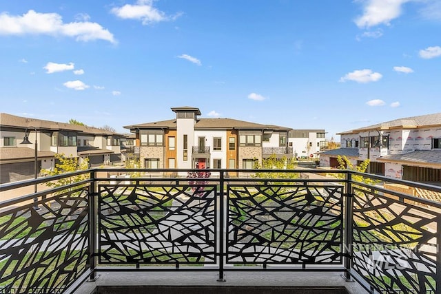 balcony with a residential view