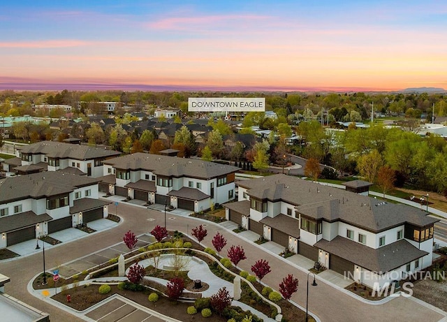 aerial view of residential area