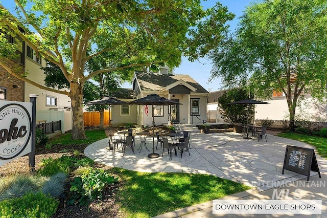 view of patio with fence