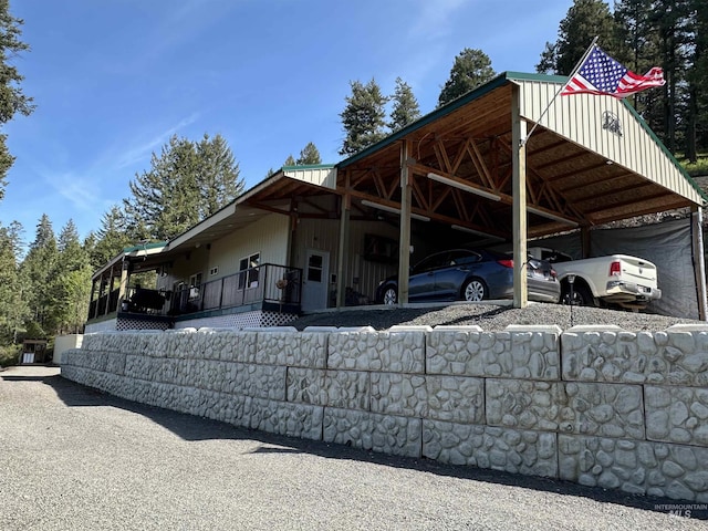 view of parking / parking lot