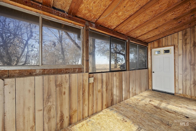 interior space featuring lofted ceiling