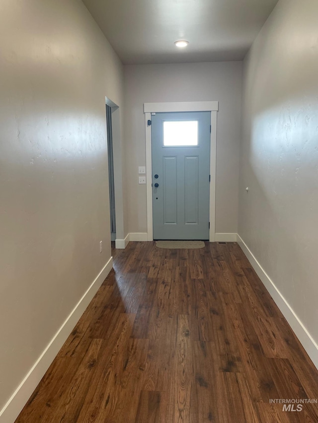 1111 Thunder Mountain St, Kimberly, ID 83341 - entryway with dark wood-style floors and baseboards