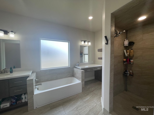 1111 Thunder Mountain St, Kimberly, ID 83341 - full bath with a garden tub, a walk in shower, and vanity