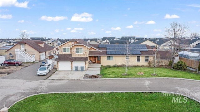 drone / aerial view with a residential view
