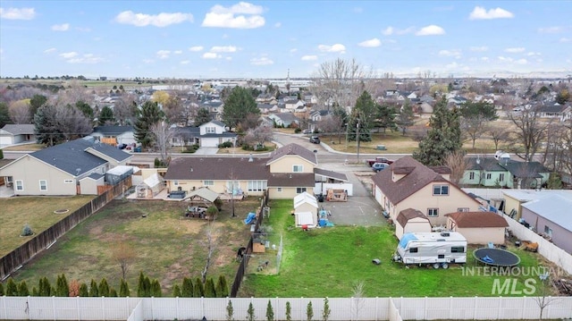 aerial view with a residential view