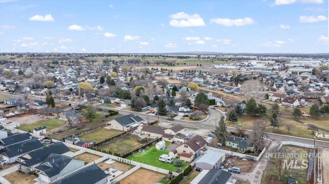 drone / aerial view with a residential view