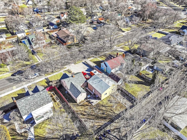 aerial view featuring a residential view