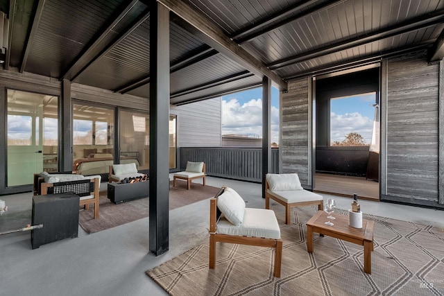 view of patio / terrace with an outdoor hangout area