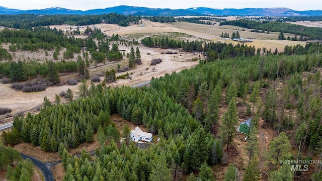 aerial view featuring a mountain view