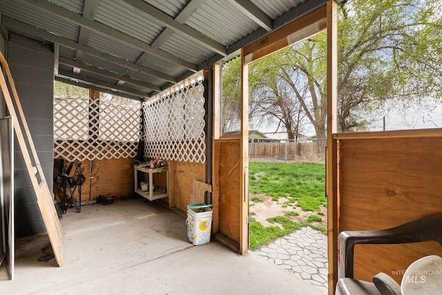 view of patio / terrace with fence