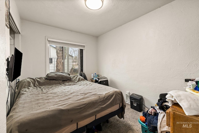 bedroom featuring carpet