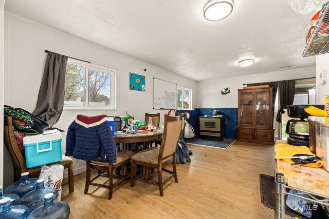 dining room featuring light wood finished floors