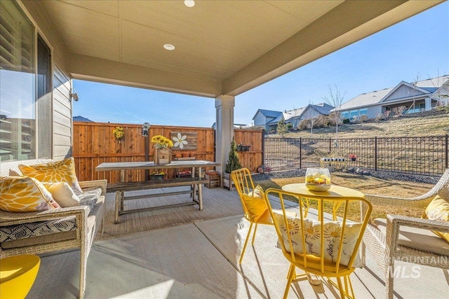 view of patio / terrace with outdoor lounge area