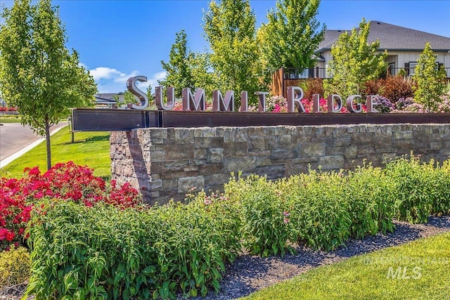 view of community sign