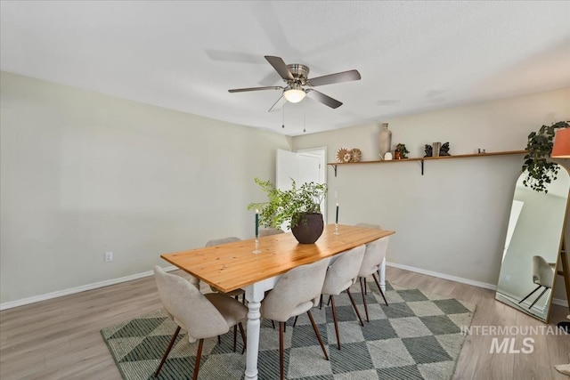 1722 W Mcglinchey St, Meridian, ID 83646 - dining space featuring light wood finished floors and ceiling fan