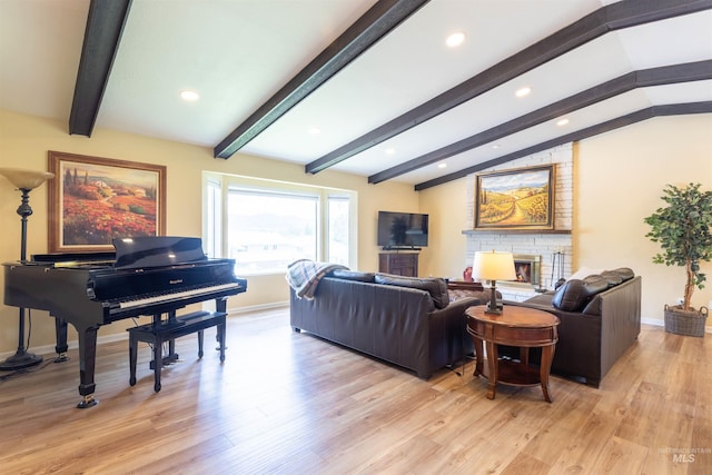 1205 Ponderosa Dr, Moscow, ID 83843 - living area featuring light wood-type flooring, baseboards, and recessed lighting