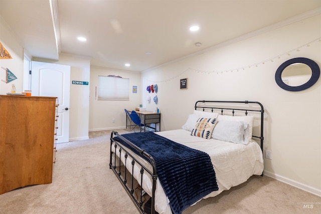 1205 Ponderosa Dr, Moscow, ID 83843 - bedroom featuring carpet, recessed lighting, baseboards, and crown molding