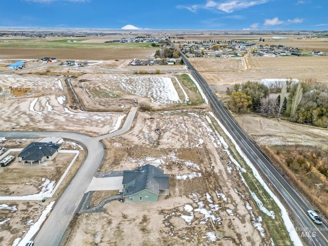 aerial view featuring a rural view