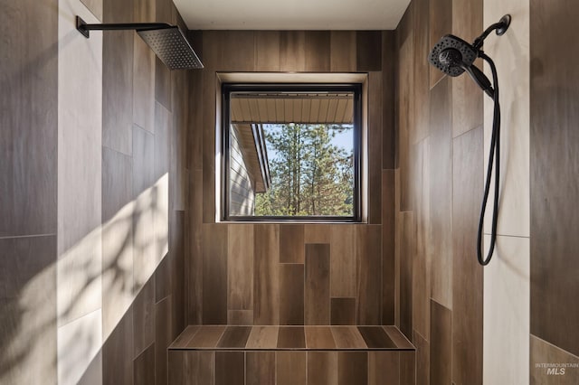 room details with tiled shower