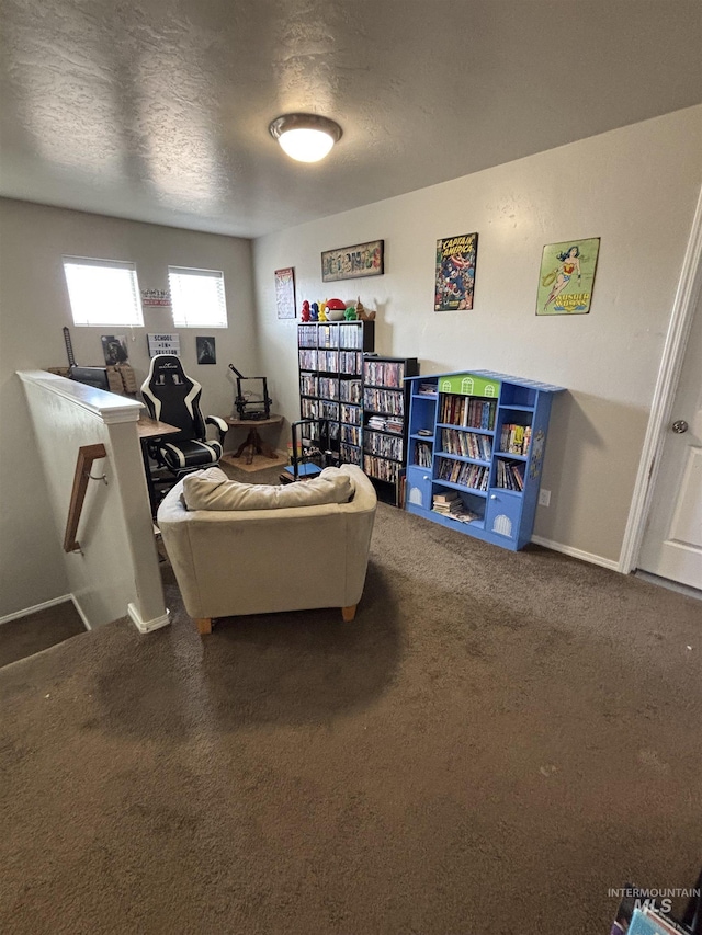 4618 Braeburn, Caldwell, ID 83607 - carpeted living room featuring baseboards and a textured ceiling