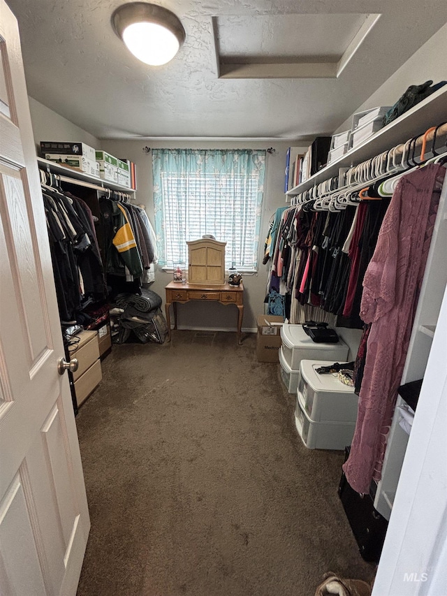 4618 Braeburn, Caldwell, ID 83607 - walk in closet featuring carpet floors and attic access