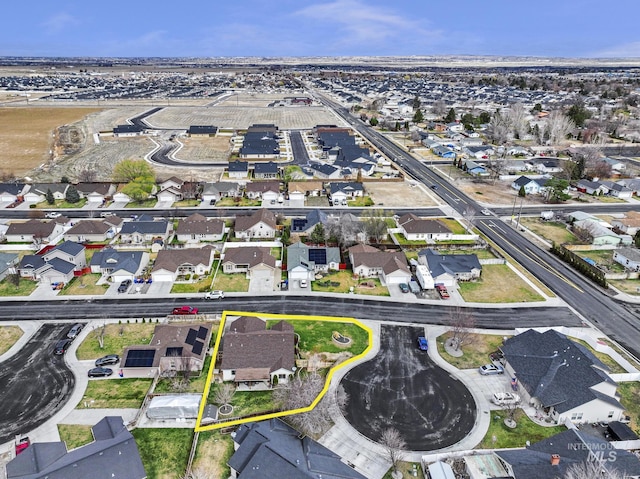 drone / aerial view featuring a residential view