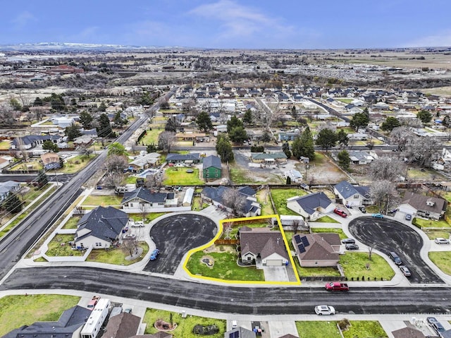 birds eye view of property featuring a residential view