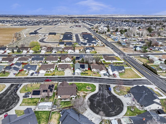 bird's eye view featuring a residential view