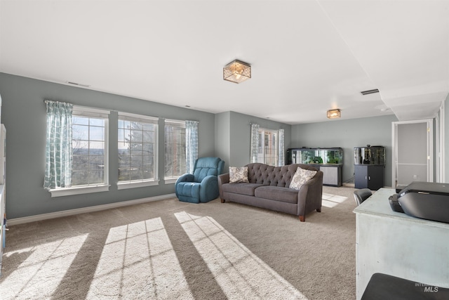 view of carpeted living room