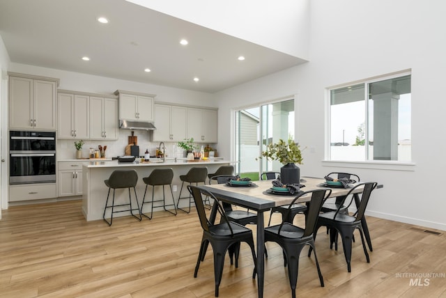 2005 N Spring Creek Ave, Middleton, ID 83644 - dining space featuring recessed lighting and light wood-style flooring