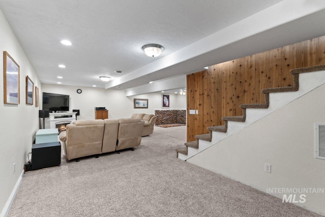 view of carpeted living room