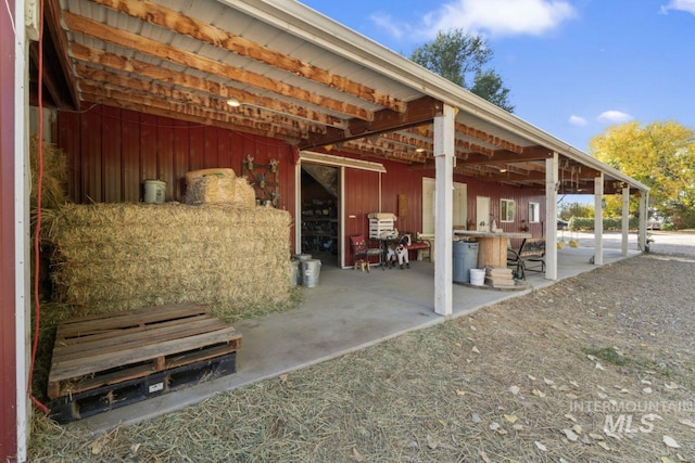 view of horse barn