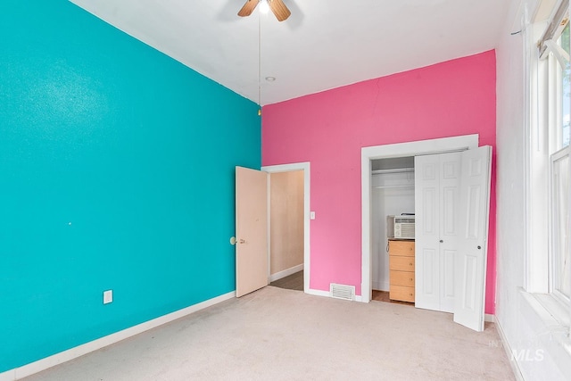 408 6th Ave, Lewiston, ID 83501 - unfurnished bedroom with carpet floors, a ceiling fan, and a closet