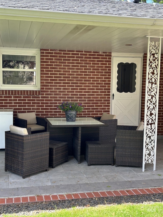 view of patio featuring outdoor dining space