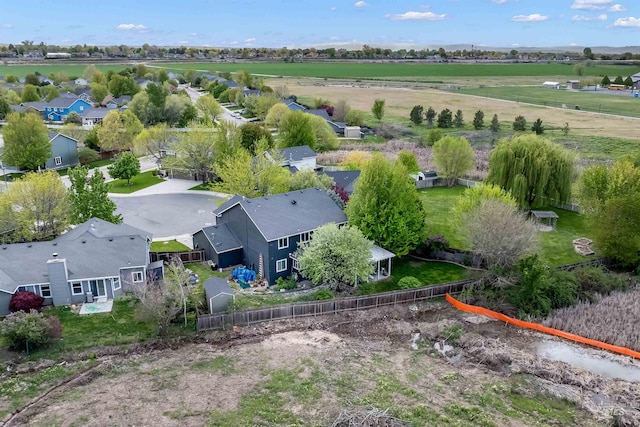 bird's eye view featuring a rural view