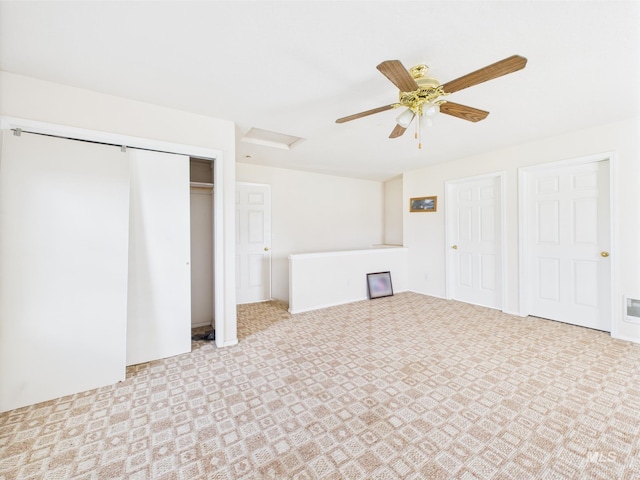 1334 Morehouse Rd, Emmett, ID 83617 - unfurnished bedroom with attic access, carpet flooring, a closet, and ceiling fan