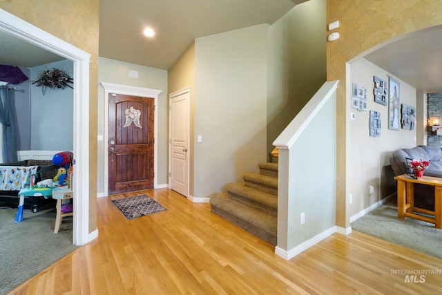 entryway featuring light wood-type flooring