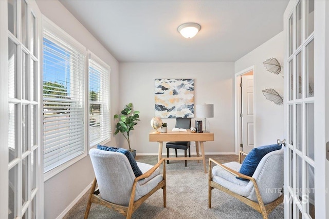 11298 W Charitan St, Boise, ID 83713 - office area featuring french doors, carpet, and baseboards