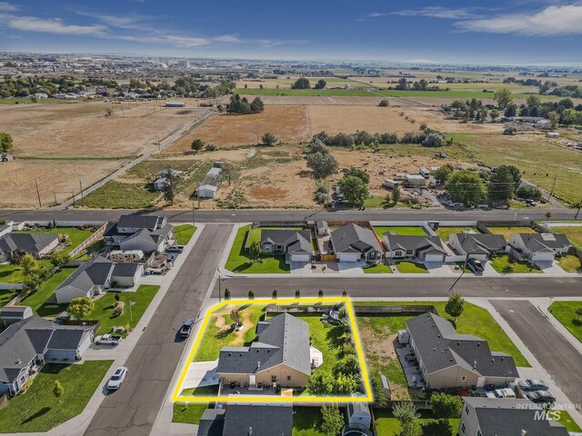 birds eye view of property featuring a residential view
