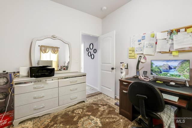 view of home office